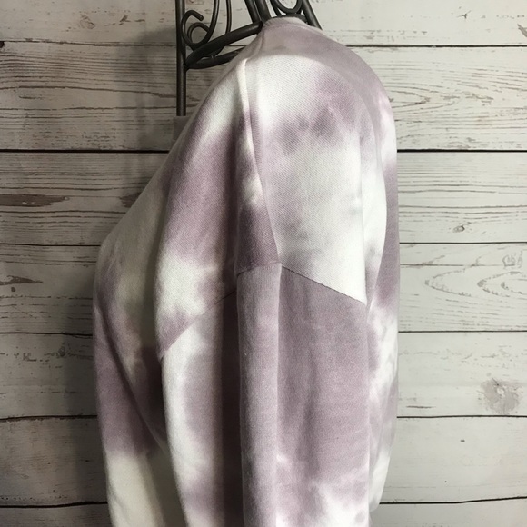 10) Hippie Rose Lilac Tie Dye Crewneck Pullover Sweatshirt Size Medium - Picture 5 of 12